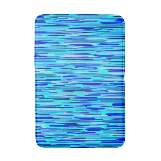 Blauwe Regen druppels Abstract Badmat (Voorkant Verticaal)