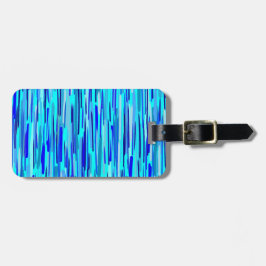 Blauwe Regen druppels Abstract Bagagelabel