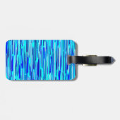 Blauwe Regen druppels Abstract Bagagelabel (Achterkant horizontaal)