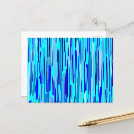 Blauwe Regen druppels Abstract Briefkaart