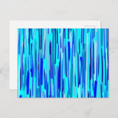 Blauwe Regen druppels Abstract Briefkaart (Voorkant / Achterkant)