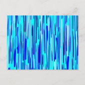 Blauwe Regen druppels Abstract Briefkaart (Voorkant)