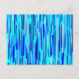 Blauwe Regen druppels Abstract Briefkaart