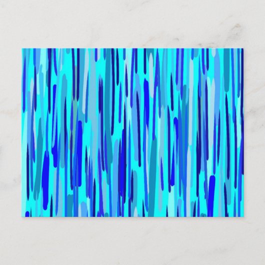 Blauwe Regen druppels Abstract Briefkaart (Voorkant)