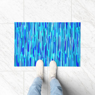 Blauwe Regen druppels Abstract Deurmat