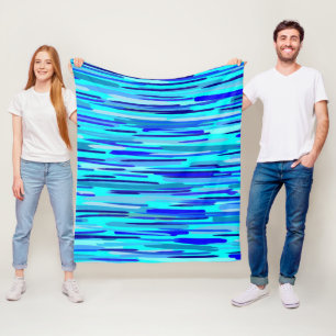 Blauwe Regen druppels Abstract Fleece Deken