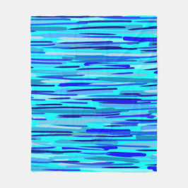 Blauwe Regen druppels Abstract Fleece Deken