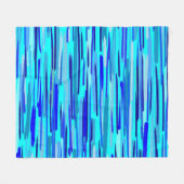 Blauwe Regen druppels Abstract Fleece Deken (Voorkant (Horizontaal))