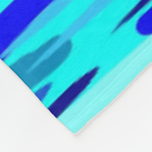 Blauwe Regen druppels Abstract Fleece Deken (Hoek)
