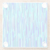 Blauwe Regen druppels Abstract Glazen Onderzetter (Achterkant)