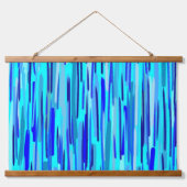 Blauwe Regen druppels Abstract Hangend Wandkleed (Voorkant)