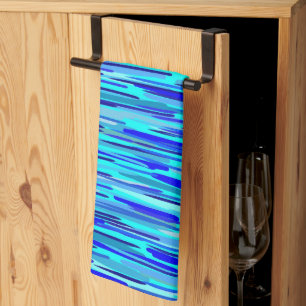 Blauwe Regen druppels Abstract Theedoek