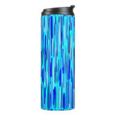 Blauwe Regen druppels Abstract Thermosbeker (Gedraaid links)