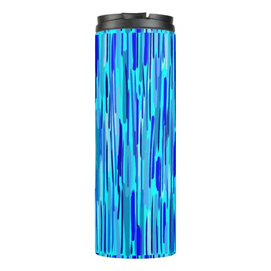 Blauwe Regen druppels Abstract Thermosbeker (Achterkant)