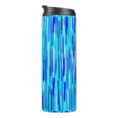 Blauwe Regen druppels Abstract Thermosbeker (Geroteerd rechts)