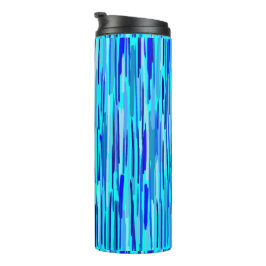 Blauwe Regen druppels Abstract Thermosbeker