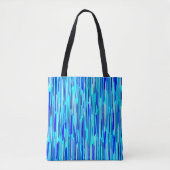 Blauwe Regen druppels Abstract Tote Bag (Voorkant)