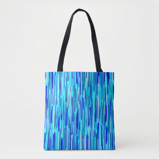 Blauwe Regen druppels Abstract Tote Bag (Voorkant)