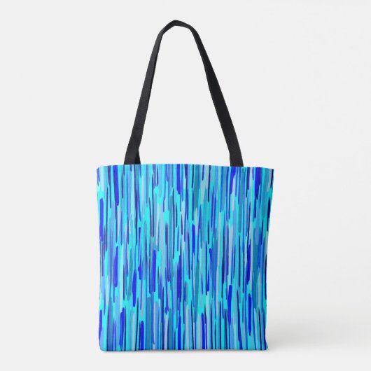 Blauwe Regen druppels Abstract Tote Bag (Achterkant)