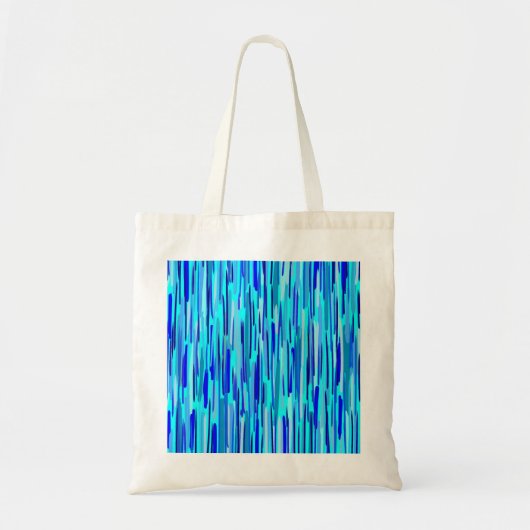 Blauwe Regen druppels Abstract Tote Bag (Voorkant)