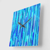 Blauwe Regen druppels Abstract Vierkante Klok (Hoek)