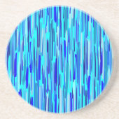 Blauwe Regen druppels Abstract Zandsteen Onderzetter (Voorkant)