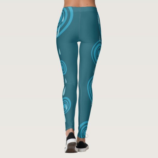 Blauwe regen leggings (Achterkant)