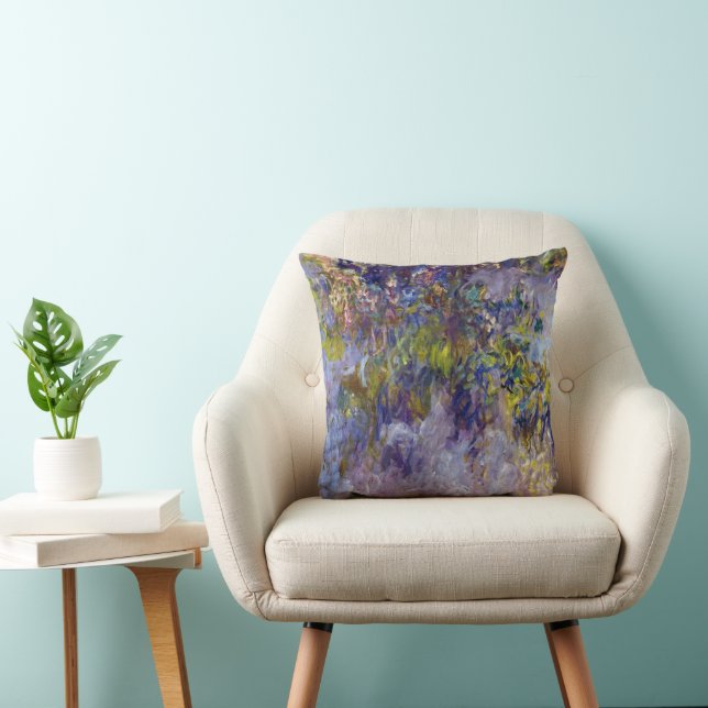Blauwe regen (linkerhelft) door Claude Monet Kussen (Stoel)