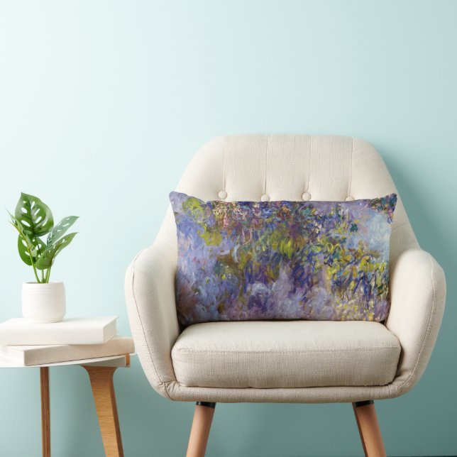 Blauwe regen (linkerhelft) door Claude Monet Kussen (Stoel)