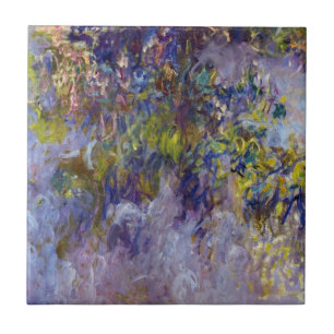 Blauwe regen (linkerhelft) door Claude Monet Tegeltje