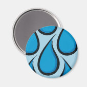 Blauwe regen magneet (Voorkant / Achterkant)