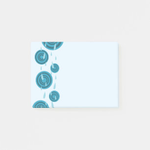 Blauwe regen post-it® notes