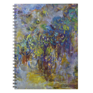 Blauwe regen (rechterhelft) door Claude Monet Notitieboek
