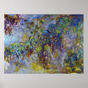 Blauwe regen (rechterhelft) door Claude Monet Poster