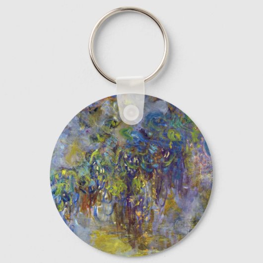 Blauwe regen (rechterhelft) door Claude Monet Sleutelhanger (Voorkant)