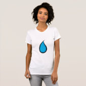 Blauwe regen t-shirt (Voorkant volledig)