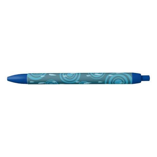 Blauwe regen zwarte inkt pen (Voorkant)