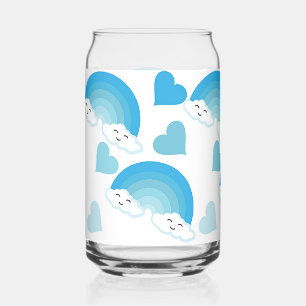 Blauwe Regenbogen Blikvorm Glas