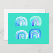 Blauwe regenboog briefkaart (Voorkant / Achterkant)
