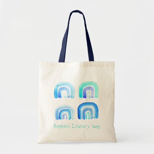 Blauwe regenboog tote bag (Voorkant)