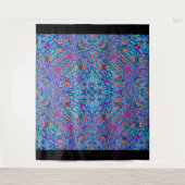 Blauwe regenbooggreep wandkleed (Voorkant)