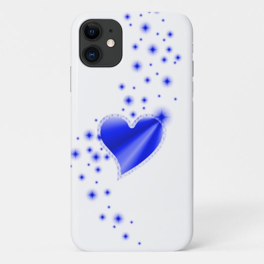 Blauwe regenboogkunst met sterren Case-Mate iPhone case (Achterkant)