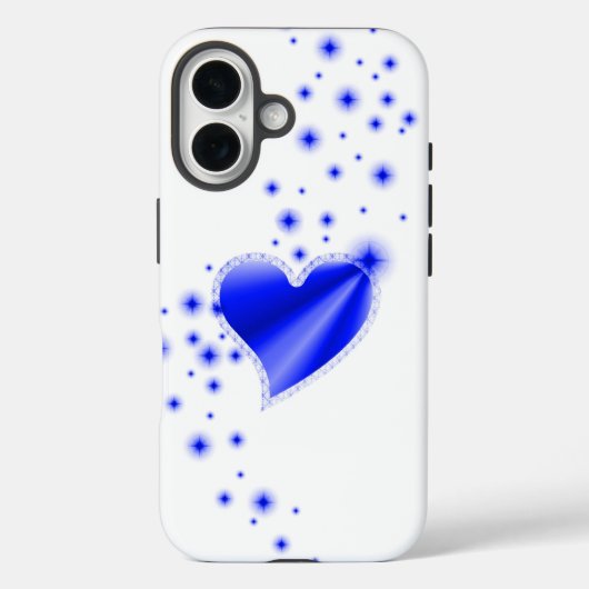 Blauwe regenboogkunst met sterren Case-Mate iPhone case (Achterkant)