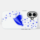 Blauwe regenboogkunst met sterren Case-Mate iPhone case (Achterkant (horizontaal))