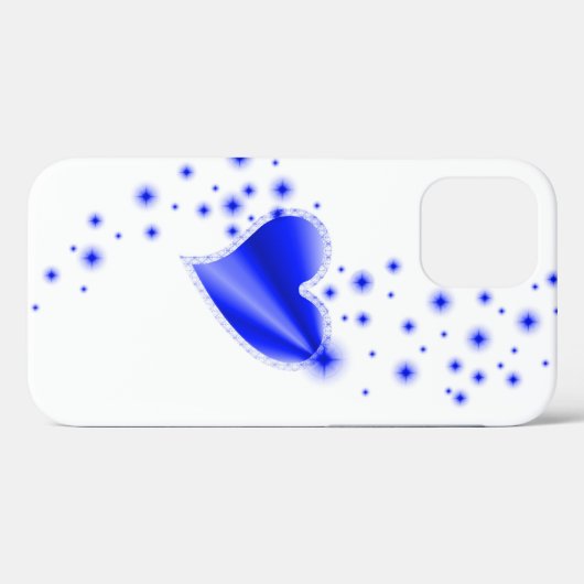 Blauwe regenboogkunst met sterren Case-Mate iPhone case (Achterkant (horizontaal))
