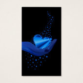 Blauwe regenboogkunst met sterren visitekaartjes (Achterkant)