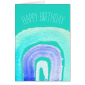 Blauwe regenboogliefde waterverf (Voorkant)