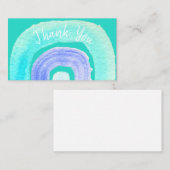 Blauwe regenboogliefde waterverf notitiekaartje (Voorkant / Achterkant)