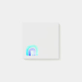Blauwe regenboogliefde waterverf post-it® notes (Voorkant)
