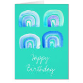 Blauwe regenboogretro turquoise (Voorkant)